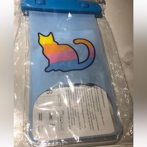 Blue Waterproof cell phone case cat - NWT